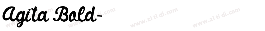 Agita Bold字体转换